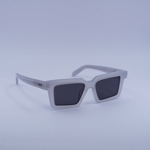 Off-White OERI142 WINDSOR 0907 Sunglasses Shiny Grey Square Frame, Grey Lenses - Picture 4 of 10